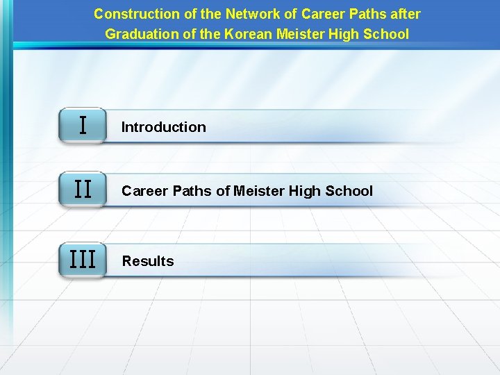 Construction of the Network of Career Paths after Graduation of the Korean Meister High