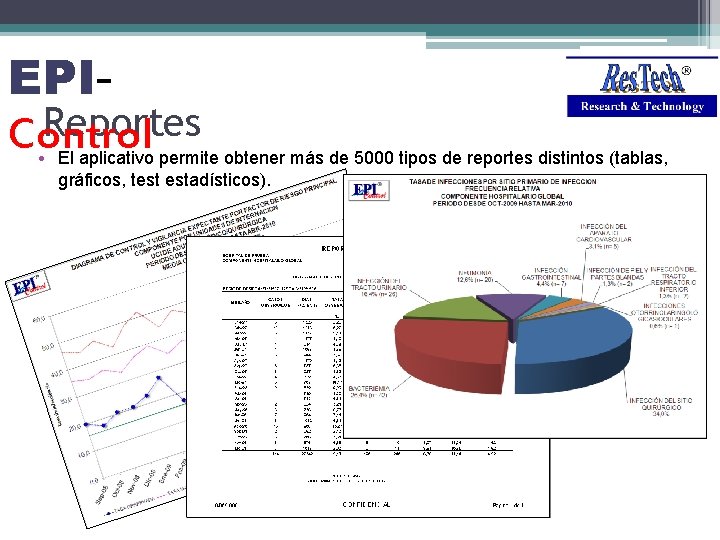 EPIReportes Control • El aplicativo permite obtener más de 5000 tipos de reportes distintos