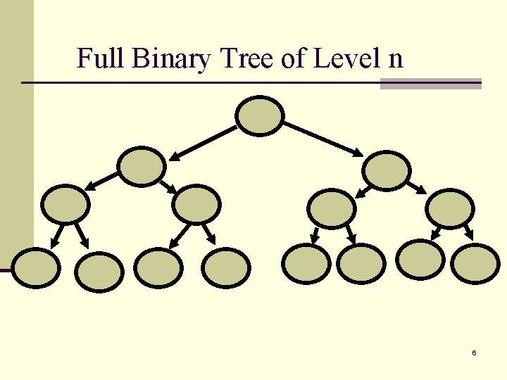 Full Binary Tree of Level n 6 