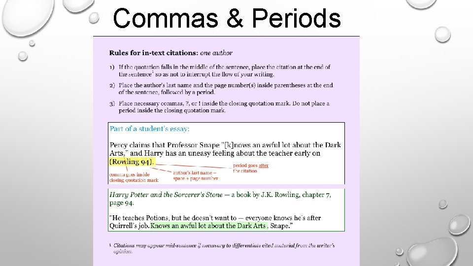 Commas & Periods 