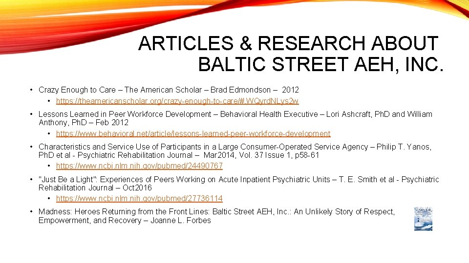 ARTICLES & RESEARCH ABOUT BALTIC STREET AEH, INC. • Crazy Enough to Care –
