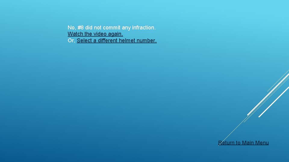 No, #8 did not commit any infraction. Watch the video again. Or, Select a