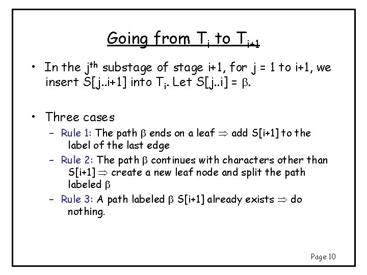 Going from Ti to Ti+1 • In the jth substage of stage i+1, for Going from Ti to Ti+1 • In the jth substage of stage i+1, for