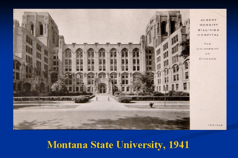 Montana State University, 1941 