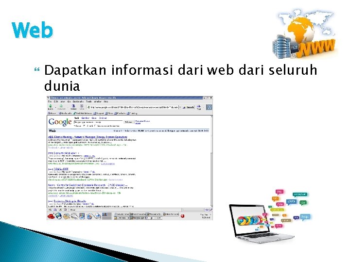 Web Dapatkan informasi dari web dari seluruh dunia 