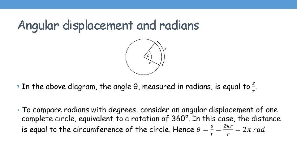 Angular displacement and radians • 