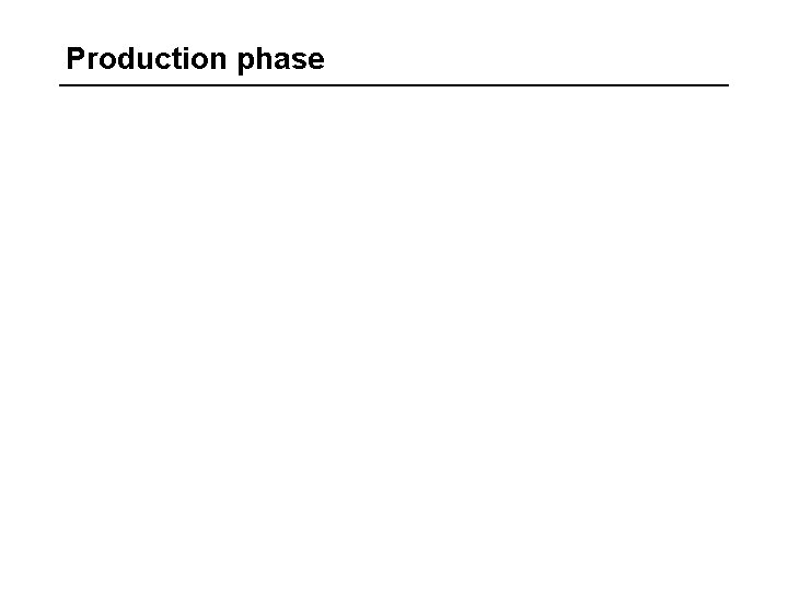 Production phase 