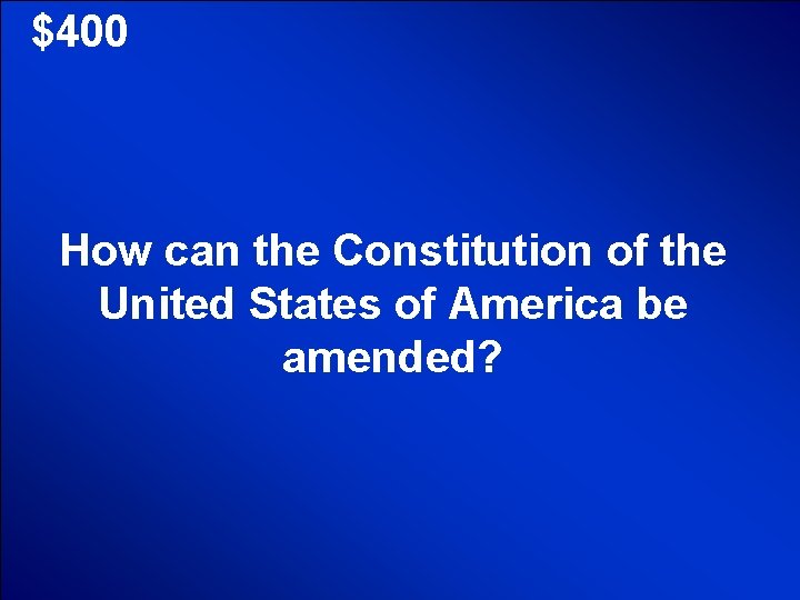 © Mark E. Damon - All Rights Reserved $400 How can the Constitution of © Mark E. Damon - All Rights Reserved $400 How can the Constitution of
