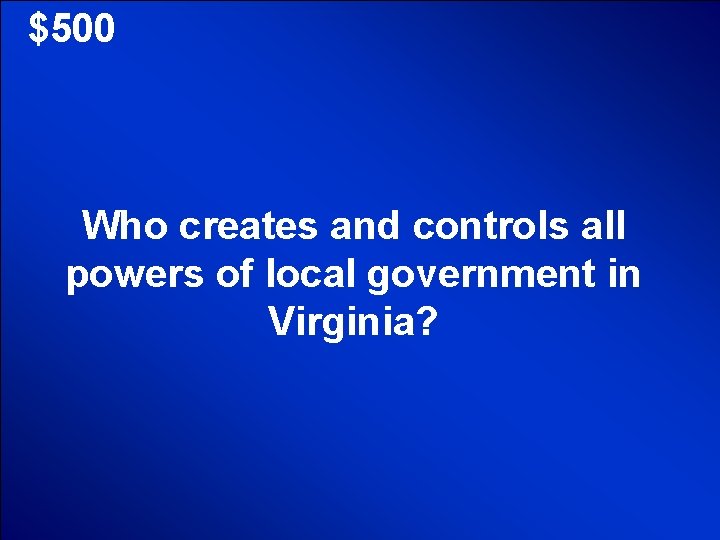 © Mark E. Damon - All Rights Reserved $500 Who creates and controls all © Mark E. Damon - All Rights Reserved $500 Who creates and controls all
