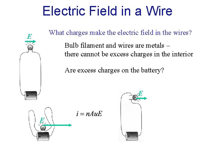 Electric Field in a Wire What charges make the electric field in the wires?