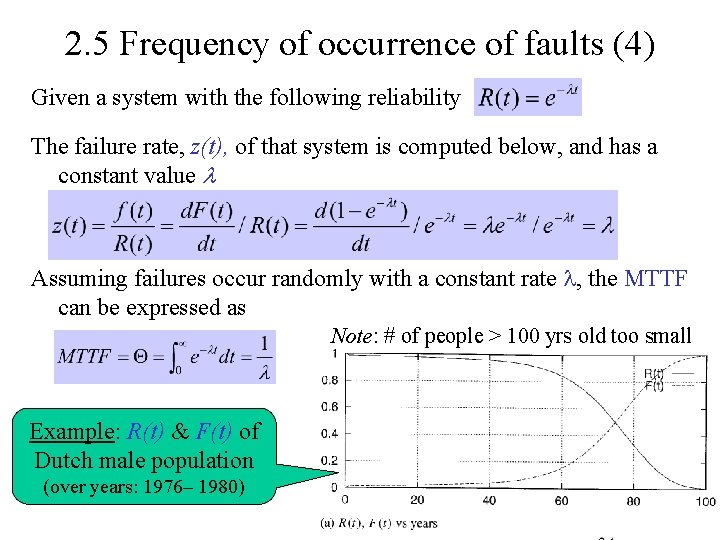 2. 5 Frequency of occurrence of faults (4) Given a system with the following