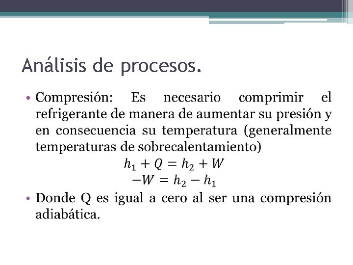 Análisis de procesos. • 