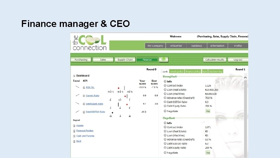Finance manager & CEO 