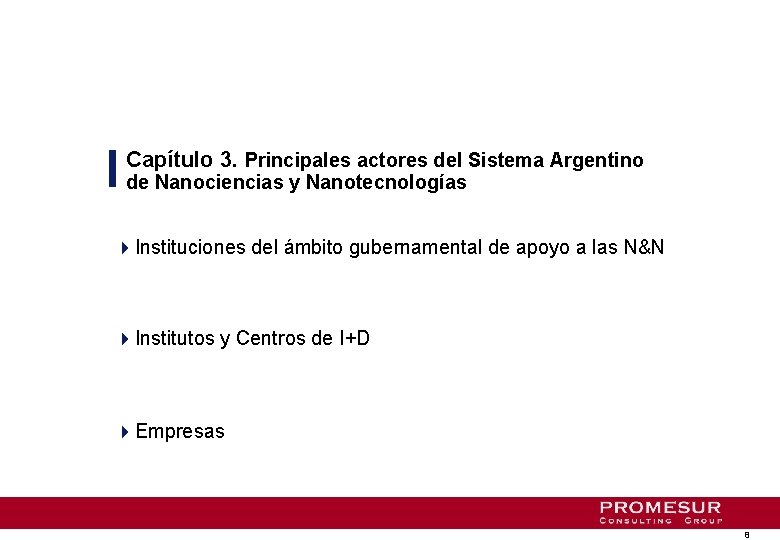 Capítulo 3. Principales actores del Sistema Argentino de Nanociencias y Nanotecnologías 4 Instituciones del
