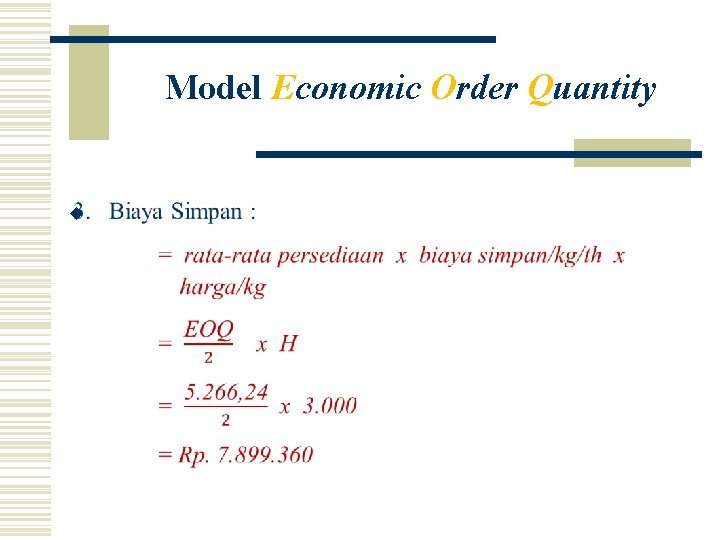 Model Economic Order Quantity w 