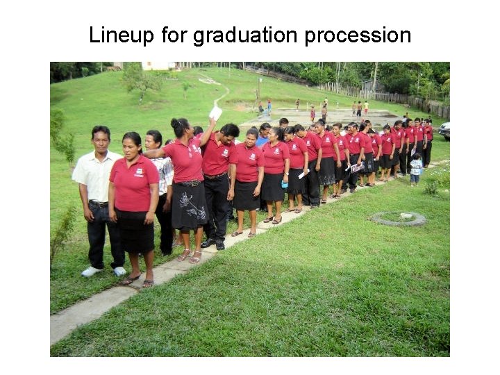 Lineup for graduation procession 