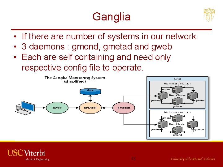 Ganglia • If there are number of systems in our network. • 3 daemons