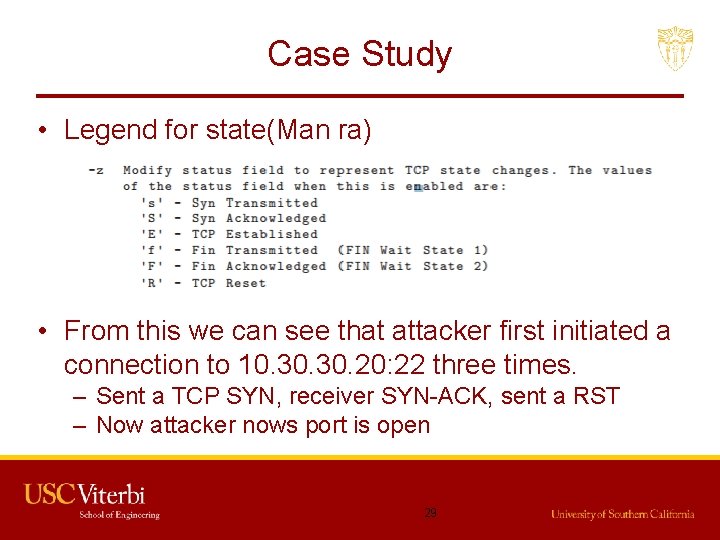 Case Study • Legend for state(Man ra) • From this we can see that