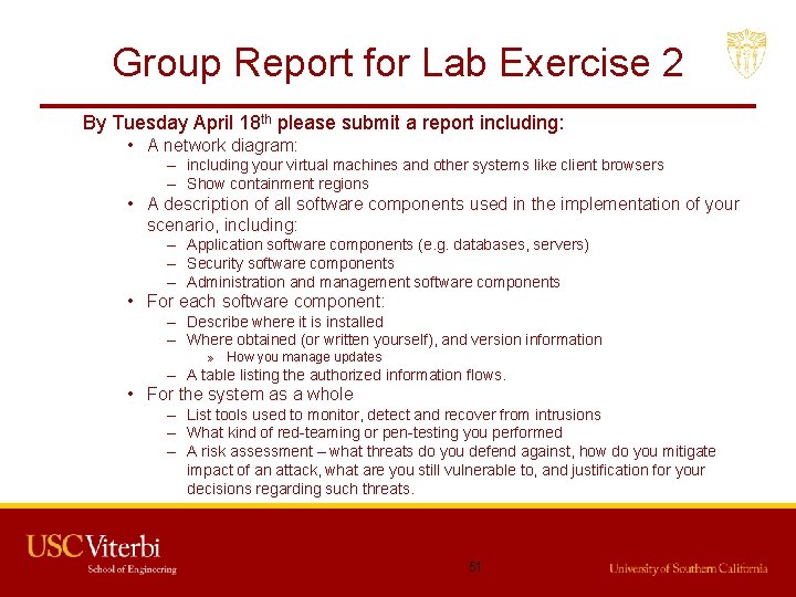 Group Report for Lab Exercise 2 By Tuesday April 18 th please submit a