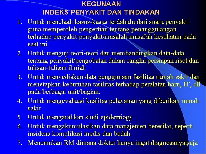 INDEK DAN REGISTER 1 Indeks Pengertian umum Merupakan