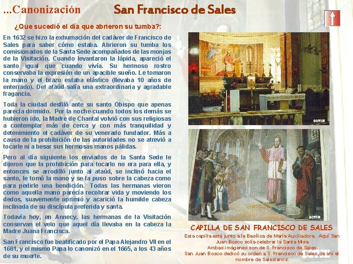 . . . Canonización San Francisco de Sales ¿Que sucedió el día que abrieron