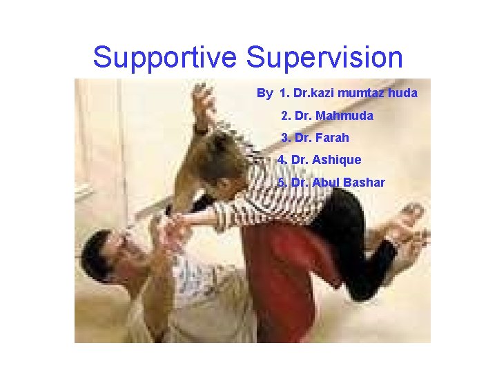 Supportive Supervision By 1. Dr. kazi mumtaz huda 2. Dr. Mahmuda 3. Dr. Farah