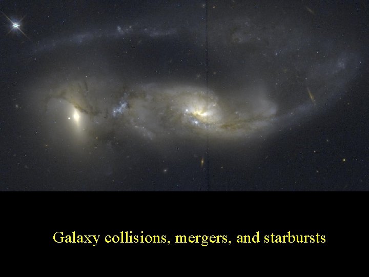 Galaxy collisions, mergers, and starbursts Galaxy collisions, mergers, and starbursts
