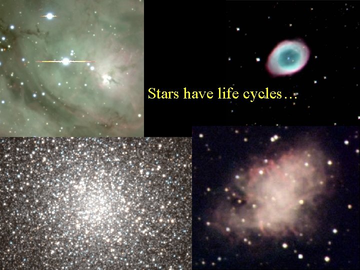 Stars have life cycles… Stars have life cycles…