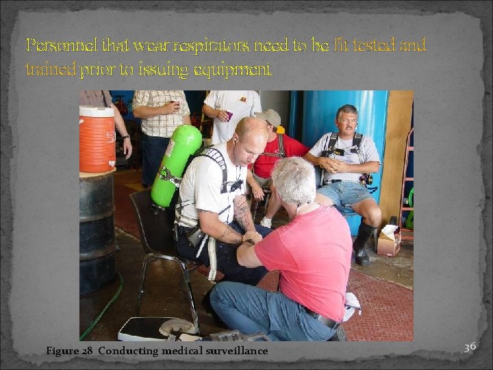 Personnel that wear respirators need to be fit tested and trained prior to issuing