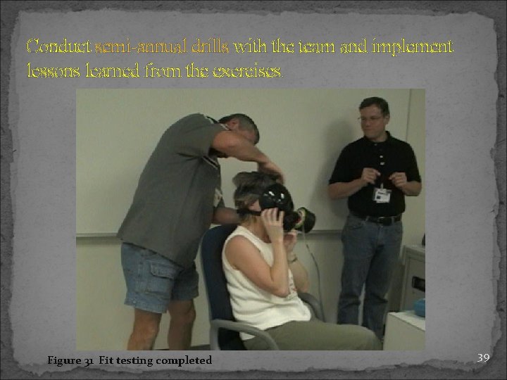Conduct semi-annual drills with the team and implement lessons learned from the exercises. Figure