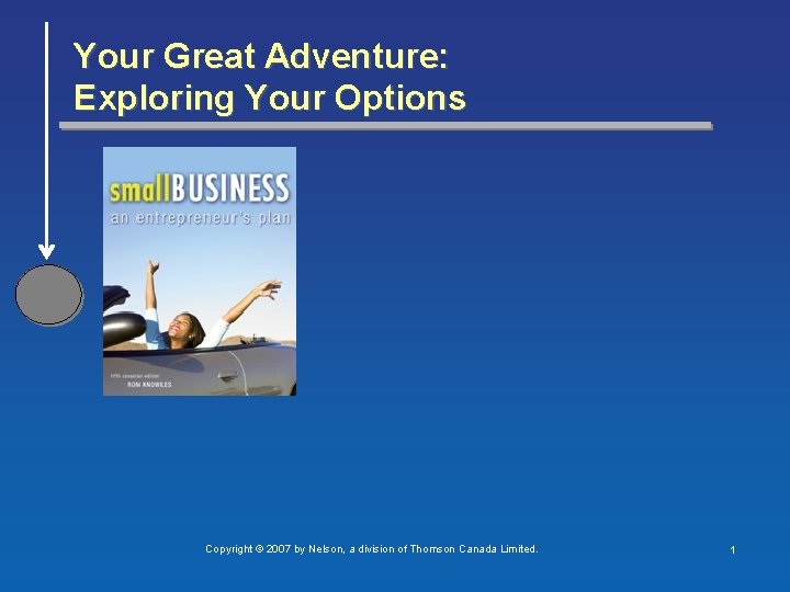 Your Great Adventure: Exploring Your Options Copyright © 2007 by Nelson, a division of