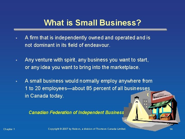 What is Small Business? ▪ A firm that is independently owned and operated and