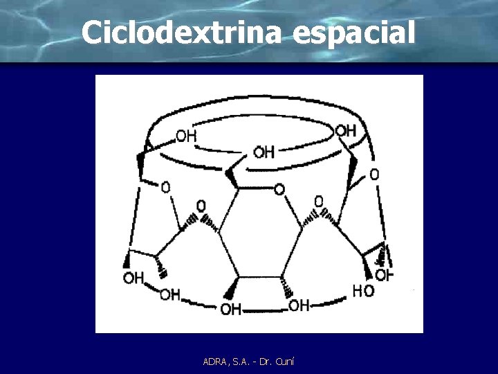Ciclodextrina espacial ADRA, S. A. - Dr. Cuní 
