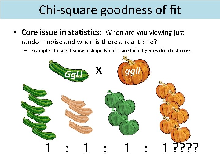 Chi-square goodness of fit • Core issue in statistics: When are you viewing just Chi-square goodness of fit • Core issue in statistics: When are you viewing just