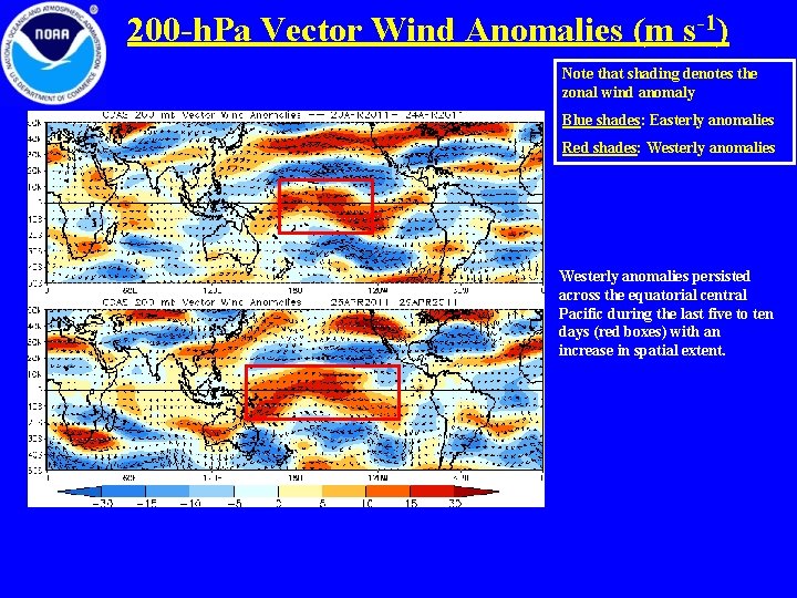 200 -h. Pa Vector Wind Anomalies (m s-1) Note that shading denotes the zonal