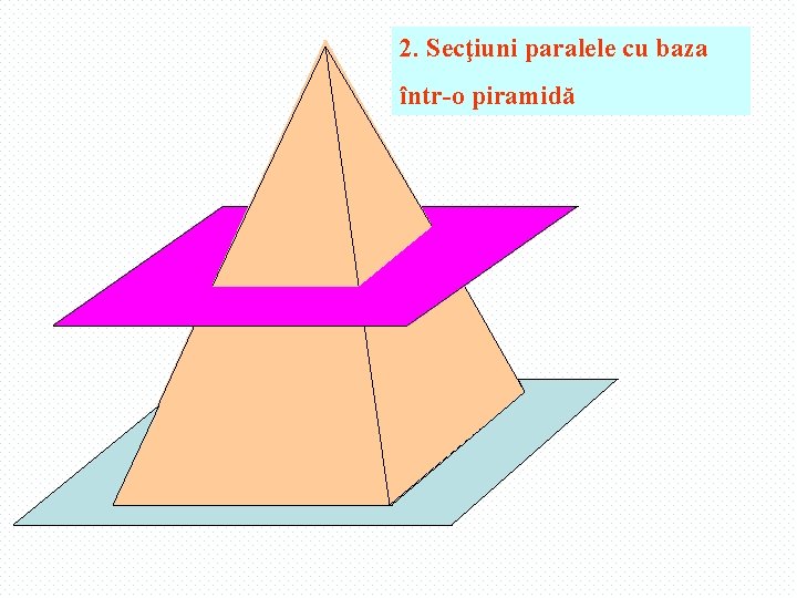 2. Secţiuni paralele cu baza într-o piramidă 