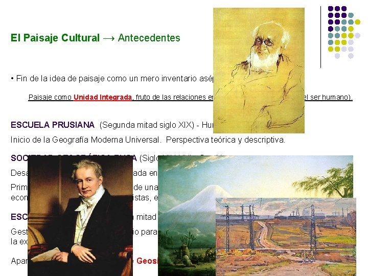 El Paisaje Cultural → Antecedentes • Fin de la idea de paisaje como un