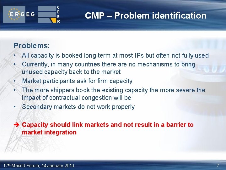 CMP – Problem identification Problems: • All capacity is booked long-term at most IPs