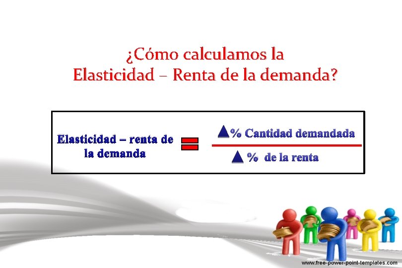 ¿Cómo calculamos la Elasticidad – Renta de la demanda? Elasticidad – renta de la