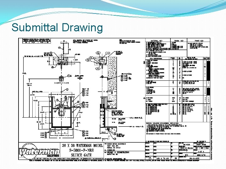 Submittal Drawing 