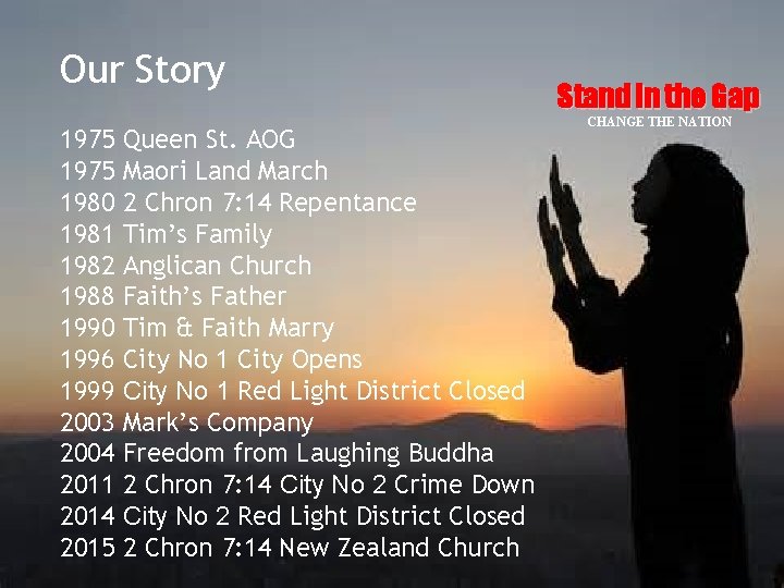 Our Story 1975 1980 1981 1982 1988 1990 1996 1999 2003 2004 2011 2014