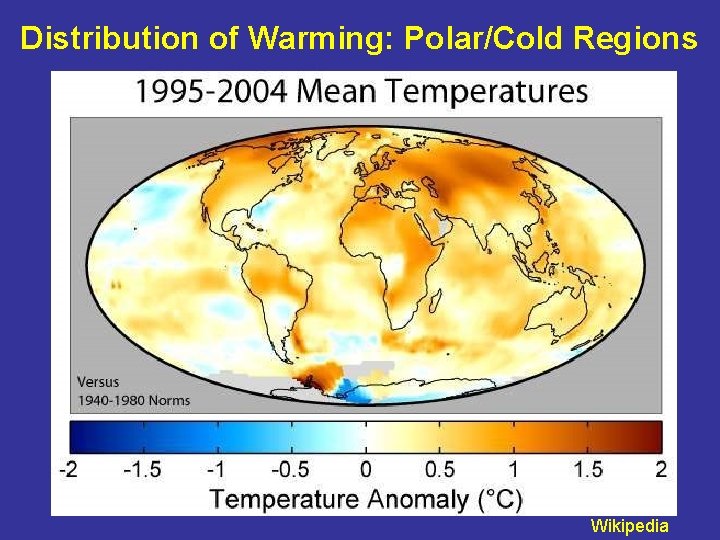 Distribution of Warming: Polar/Cold Regions Wikipedia 