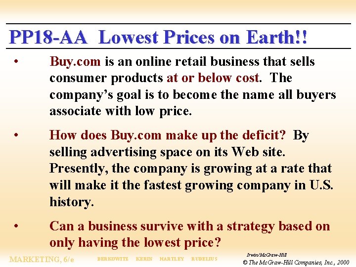 PP 18 -AA Lowest Prices on Earth!! • Buy. com is an online retail