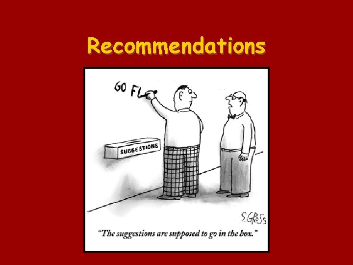 Recommendations 