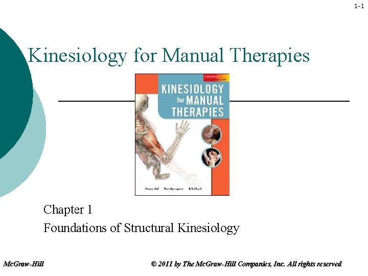 1 -1 Kinesiology for Manual Therapies Chapter 1 Foundations of Structural Kinesiology Mc. Graw-Hill