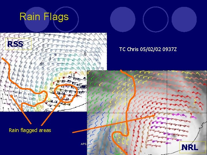 Rain Flags RSS TC Chris 05/02/02 0937 Z Rain flagged areas APSATS 2002, Melbourne Rain Flags RSS TC Chris 05/02/02 0937 Z Rain flagged areas APSATS 2002, Melbourne