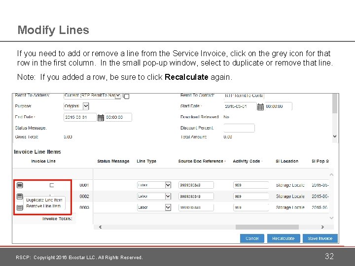 Modify Lines If you need to add or remove a line from the Service