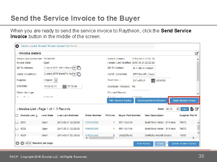 Send the Service Invoice to the Buyer When you are ready to send the