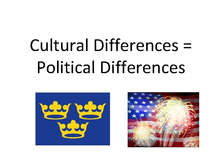 Cultural Differences = Political Differences 