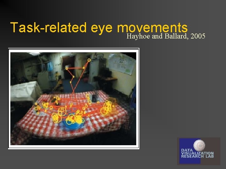 Task-related eye movements Hayhoe and Ballard, 2005 